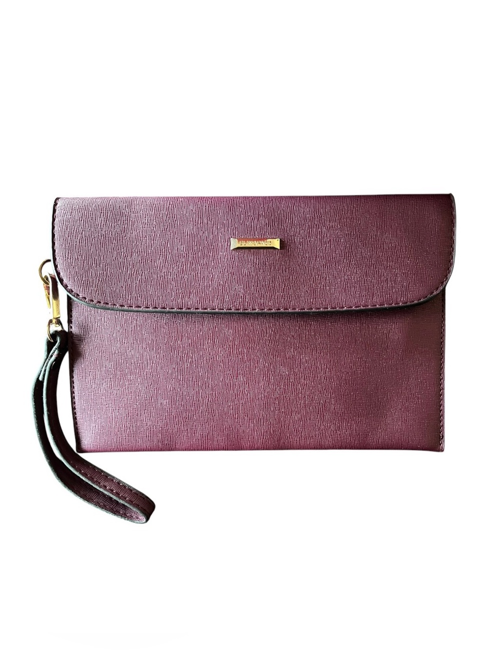 Elim & Paul Wristlet Clutch in Plum Designer Inspired